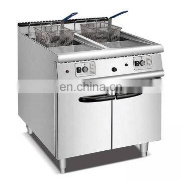 Cooking Range 2 Tank 2 Basket Gas Fryer With Cabinet photo-7