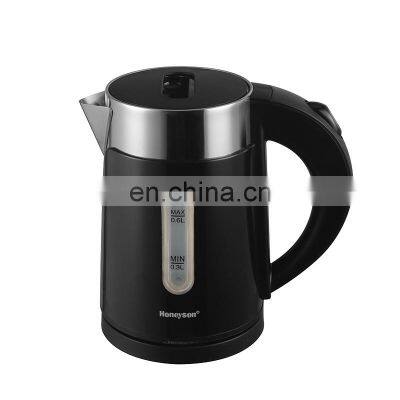 Honeyson hotel 0.6L energy saving new design cordless electric kettle