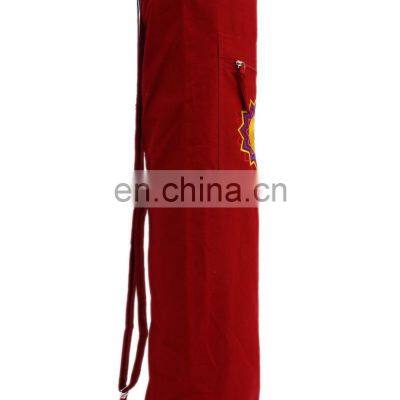 100% Cotton Canvas Embroidery Design Yoga Mat Bag Custom Size and Design Available