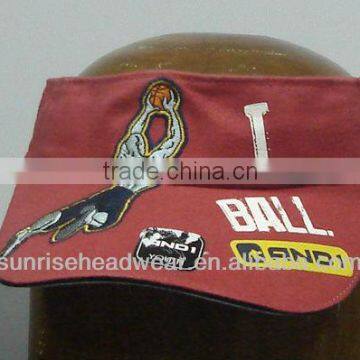 custom sandwich sun visor hat
