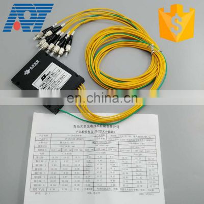 OLT/FTTH/CATV/LANS/PON network system 1*8 PLC coupler PLC splitter with SC/APC UPC connector