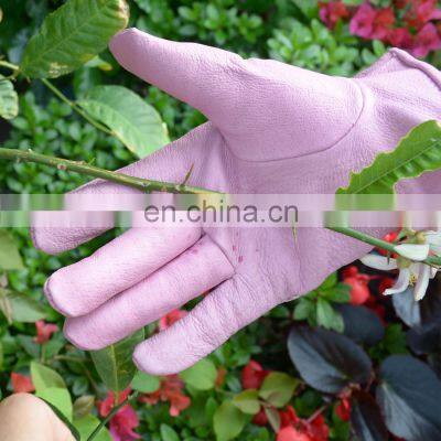 HANDLANDY Women Leather Rose Pruning Gloves Ladies Leather Garden Gloves Girls Driving Leather Gloves photo-4