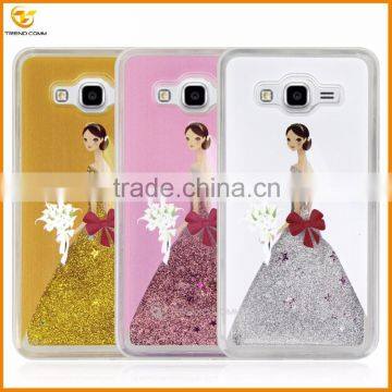 wedding dress glitter liquid tpu case for samsung galaxy g530