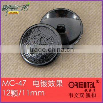 Large Zinc Alloy Plated Gun Metal Buttons for Men's Coats photo-2