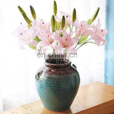 modern small blue Single Porcelain Luxury Flower Vases