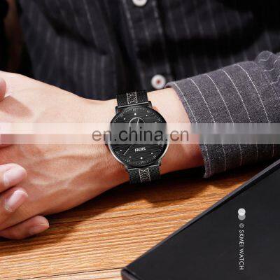 New Skmei 9218 Black Japan Movt Quartz Watch Stainless Steel Back Quartz Watch