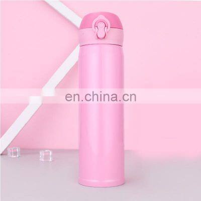 500ml Stainless Steel Straight Bouncing Cup Water Bottle