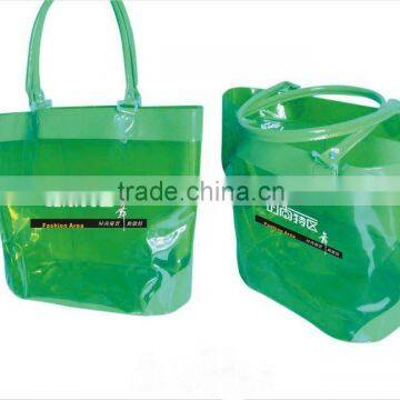 Handle pvc beach bag for towel swimsuit