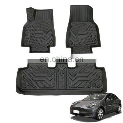 Waterproof And Scratch Resistant Car Floor TPE Mats Wholesale Price For Tesla Model Y Accessories 2021