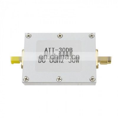 DC-6GHz 30W 30DB fixed Attenuator SMA Female + SMA Male RF Attenuator for Power Meter Spectrum Analyzer