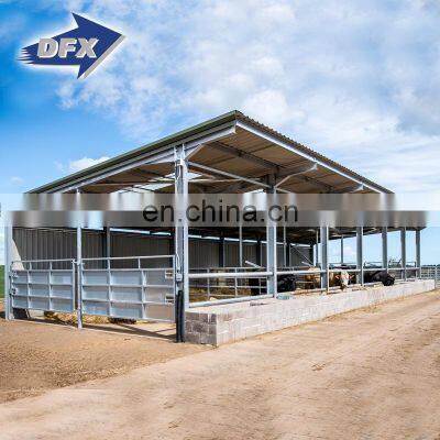 Free Design Cow House Prefab Steel Structure Dairy Cow Shed Farm