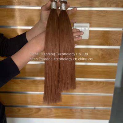 Brown Color Straight I Tip Human Hair Extension With Factory Price photo-2