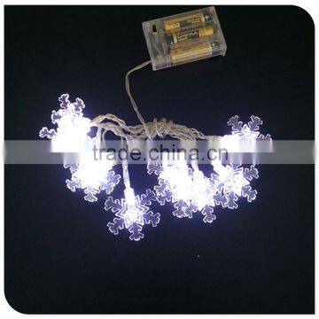Fancy White Battery Snowflake Christmas Lights photo-2