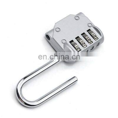 Amazon Hot Seller 4 Digit Zinc Alloy Long Shackle Password Combination Locks Luggages Door Safety Pad Lock photo-5