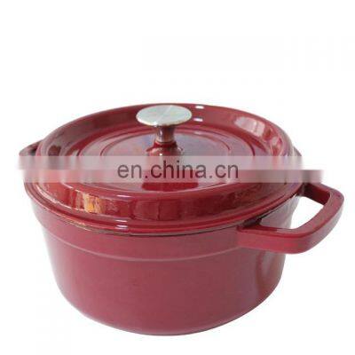 Wholesale Enamel Coating Cast Iron Dutch Oven Steamer Pot Pan Cooking Enamel Cookware