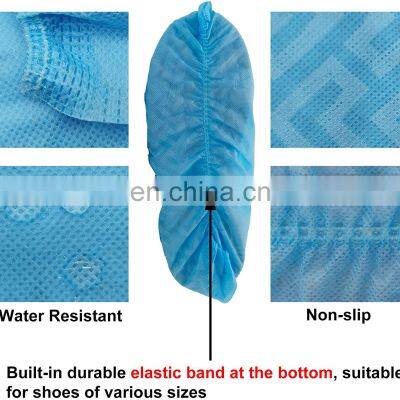 Blue Disposable Non Slip Polypropylene PP Shoe Covers photo-4