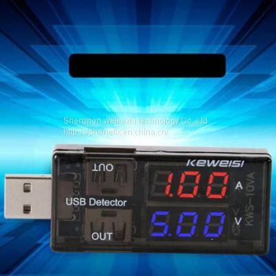 Keweisi Dual Out Port USB Current Voltage Tester Phone USB Detector photo-2