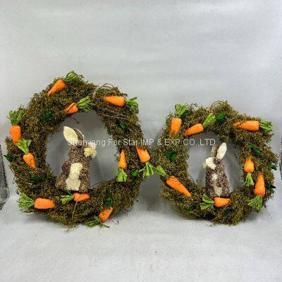 Shenyang For Star Wholesale Handmade Craft Home Decoration Door Easter Egg Wreath With Bunny photo-2