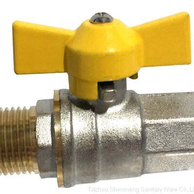 3/4 Inch Nickel Plated Male X Female For Gas Pipeline Brass Ball Valve