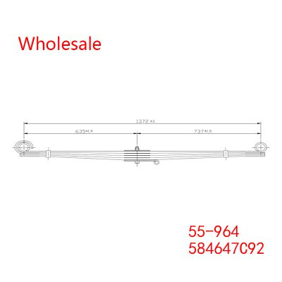 55-964, 584647C92 Heavy Duty Vehicle Front Axle Wheel Parabolic Spring Arm Wholesale For Navistar