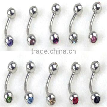 Sexy Zircon Rhinestone Diamond 316l Stainless Steel Body Piercing Jewelry Navel Belly Piercing