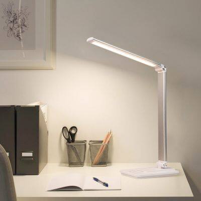 Multifunctional Reading Light Led Folding Wireless Charging Desk Lamp With USB Charging Port Eye Protection Study Table Lamps photo-4