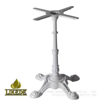 European Classic Antique White Cast Iron Metal Table Base Frame With Powder Coating on Sale