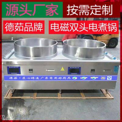 Factory Canteen Induction Wok Stove - Deru 12-35KW Double-Burner Cooking Station, High-Capacity Deep Fryer Customizable Upon Request photo-5