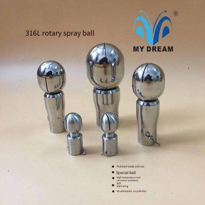 sanitary plug - type rotating cleaning ball and tank washer for pharmaceutical equipment made of stainless steel sus316l material