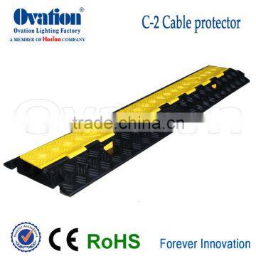 pvc and Rubber 2 channel cable cross stage cable protector