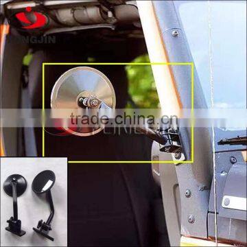 Black adjustable A column rearview mirror for jeep