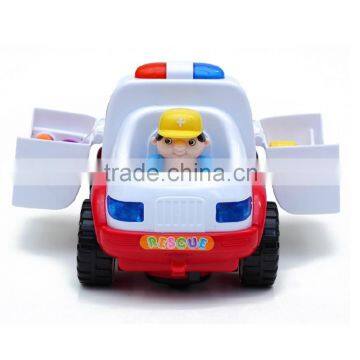 2015 Most Popular Cute Cartoon Design Mini Plastic Alaighty Ambulance Toy Car MTHX836 photo-4