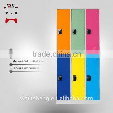 WLS professional design 6 door metal school lockers