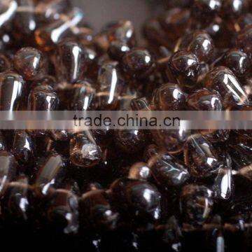 smoky quartz natural sidedrill 4x6 - 6x10 mm gemstone beads,