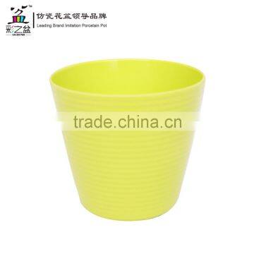 Hotsale Colorful Garden Flower Pot Wholesale MX1202-2 Fine Lines Melamine Flower Pot photo-4