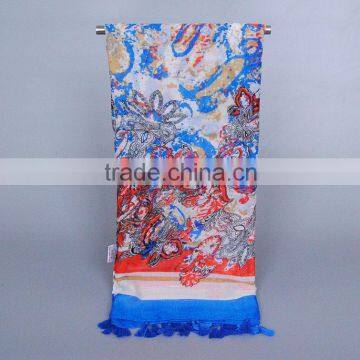 Best Selling Fresh Color Paisley Print Cotton Hijab Scarf Women photo-2