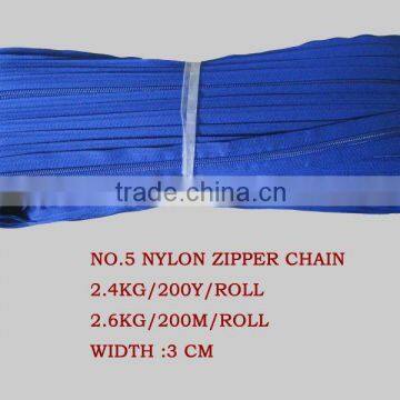 nylon zipper in roll