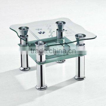 wholesale cheap tempered glass&metal coffee end table TA-015