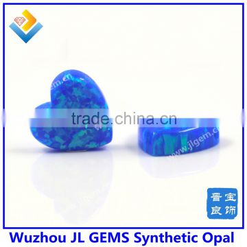 10mm op05 Dark Blue Wholesale price fire synthetic opal heart gems stone