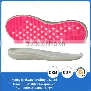 Lightweight children outsole for shoes making rubber and eva