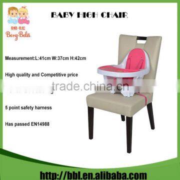 New Design Eco-Friendly Height Adjustable Removable Pink and Green Plastic Chair For Baby