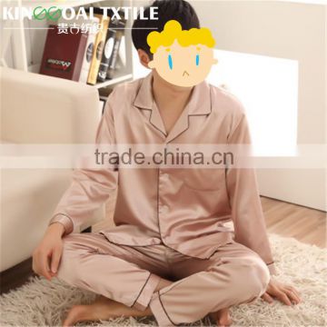 New Fashion Sexy 100% Silk Plus Size men sleepwear