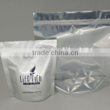 Accept Custom Order Transparent Resealable Stand Up Pouch with Zipper Aluminium Foil Inside For Underwear Package