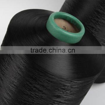 Dope Dyed Black 150D/36F 100% Polyester FDY/DTY Fancy Yarn for Knitting Scarf