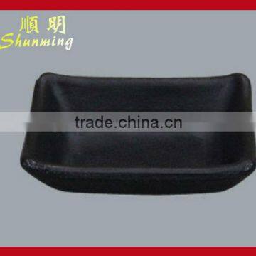 Black plastic melamine saucer