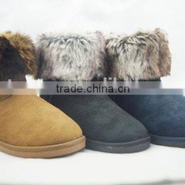 Wholesale low price fur foldable women warming winter boot