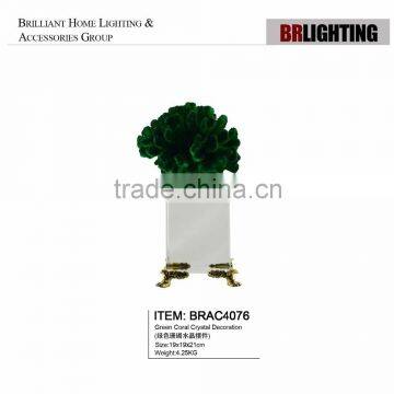 green coral crystal table desk decorations