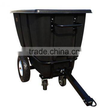 Tilt Truck, 1/2 Cu. Yd. Volume Capacity, 1400 Lb. Load Capacity, Heavy-Duty Towable Hopper Type