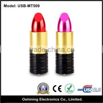 USB 2.0 Hot Sale Cheap Metal Rouge Shape USB Flash Drive ( USB-MT509 )