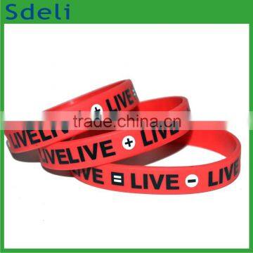 most popular one color imprint silicone bracelet